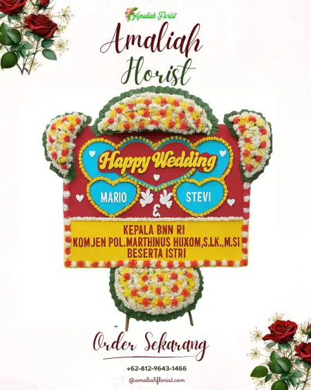 Papan Bunga Pernikahan Pohijo
